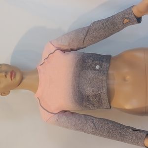 Women's yoga‎ fitness Long sleeve Crop Top size M